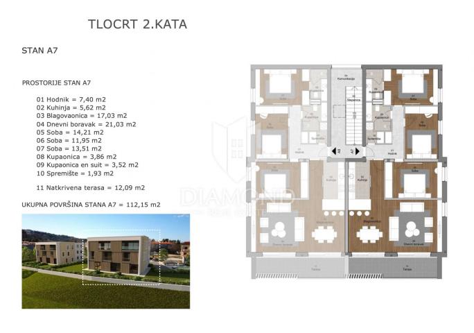 Wohnung Labin, 112,15m2