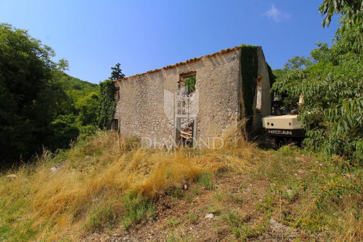 Labin, Rabac, house for renovation with sea view