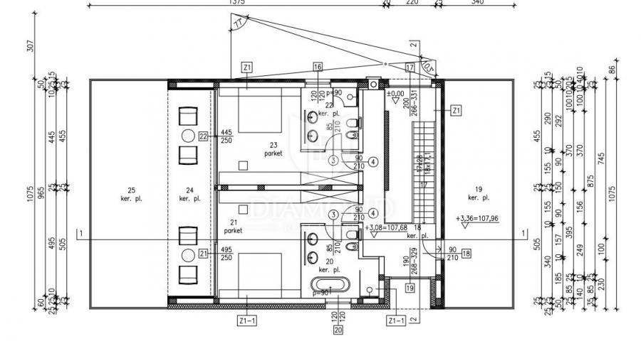 Rovinj, Umgebung, Grundstück mit Projekt in ruhiger Lage