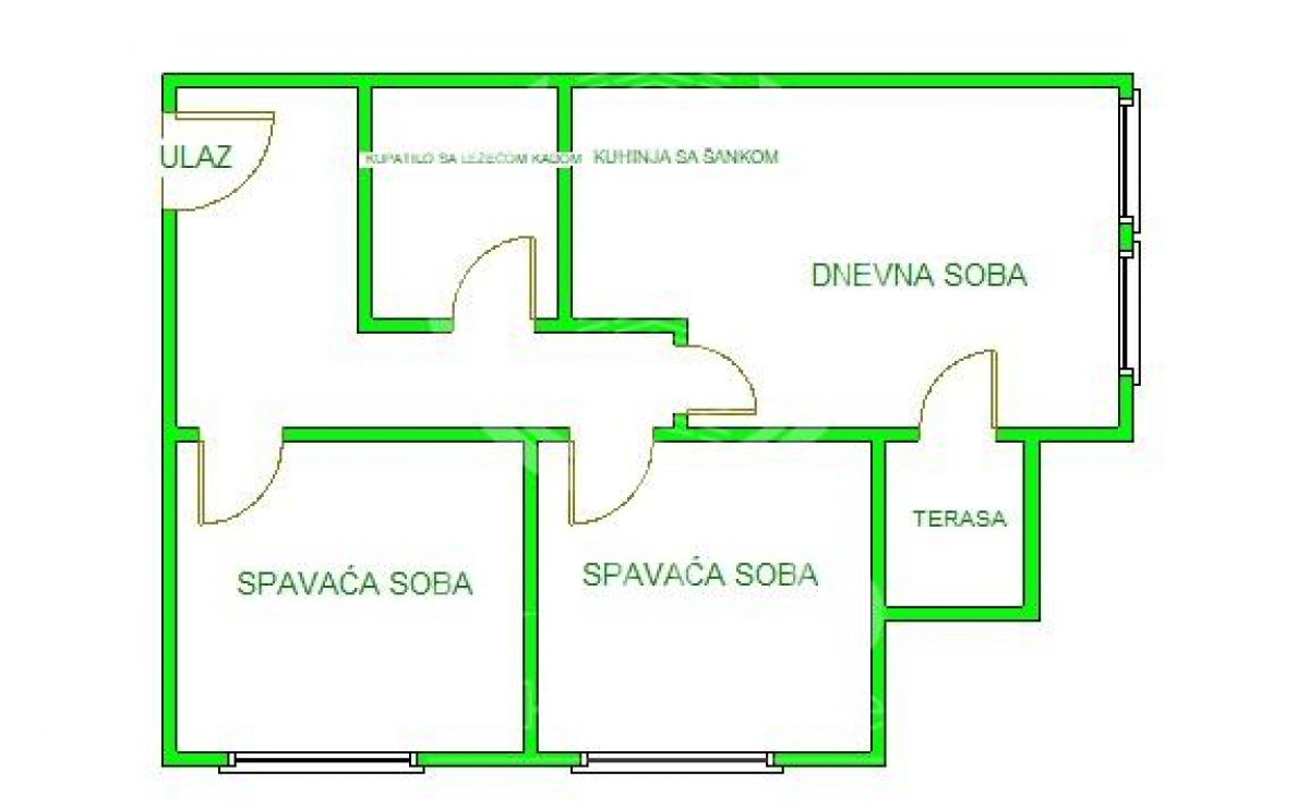 PRODAJA  TROSOBNOG STANA NA PODBARI 57m2 ID#5474