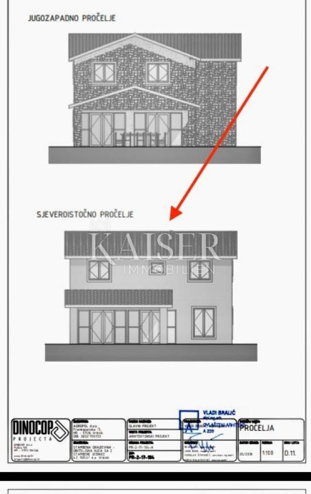 Krk, Risika – Novoizgrađena kamena vila, 150 m2