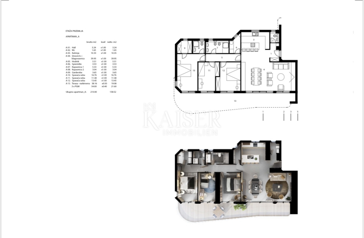 Wohnung Opatija - Centar, Opatija, 158m2