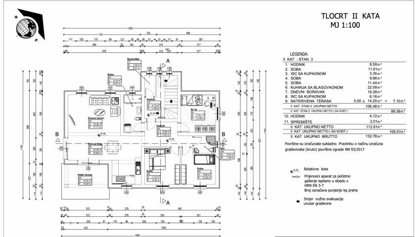 Kastav - Odličan stan u novogradnji 112 m2