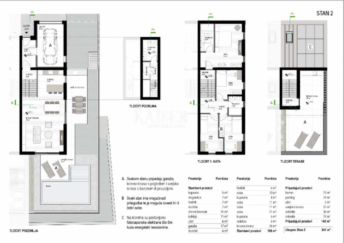 Wohnung Kostrena, 198m2