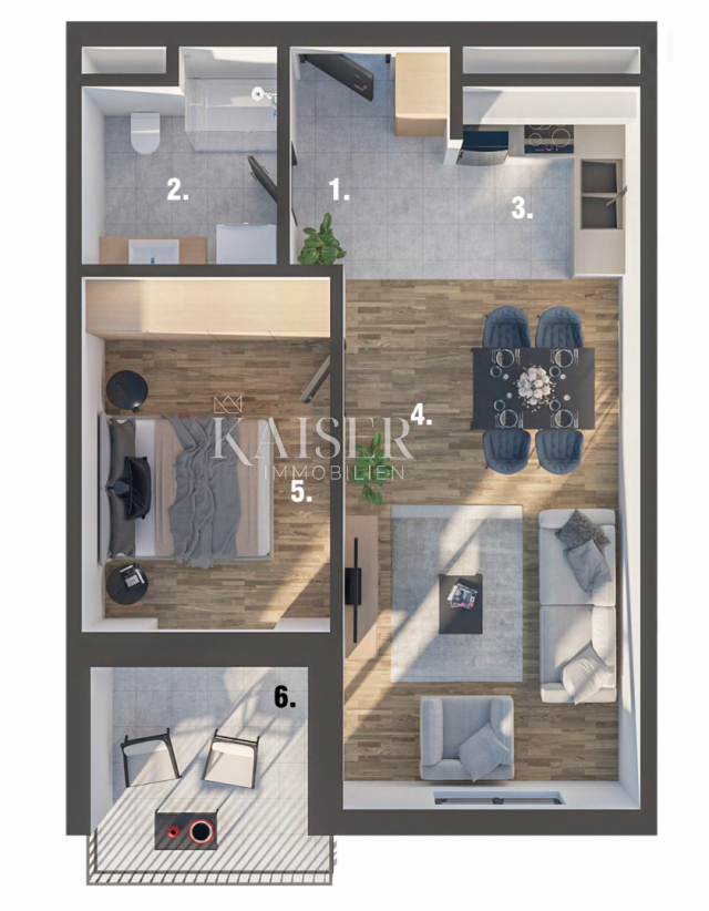 Rijeka, Martinkovac - schöne Wohnung 57,80m2