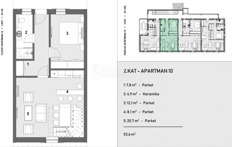 Wohnung Volosko, Opatija, 118,47m2