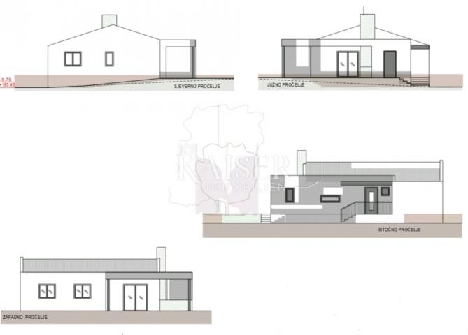 Istrien - Barban - Baugrundstück mit Projekt, 1040 m2