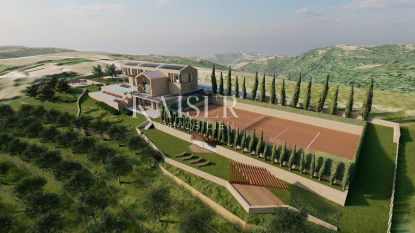 Istria, Motovun - project with building permit for a luxury villa