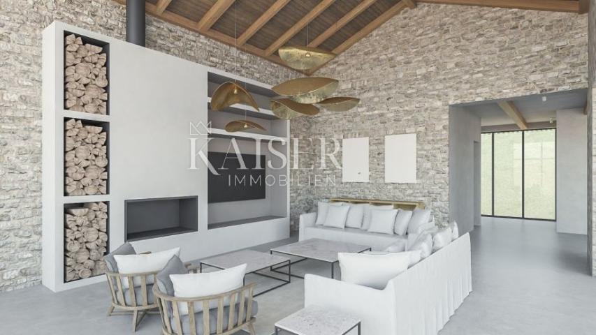 Istria, Motovun - project with building permit for a luxury villa