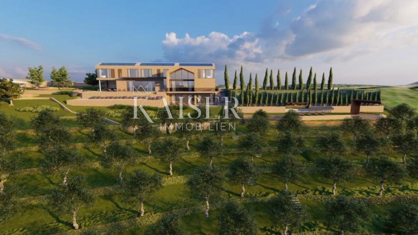 Istria, Motovun - project with building permit for a luxury villa