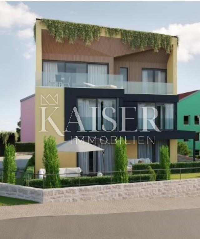 Insel Krk, Krk, zweistöckige Wohnung im Bau, 2 Schlafzimmer, 79 m2