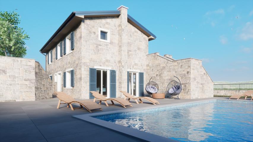 Istria, Momjan, villa with swimming pool under construction