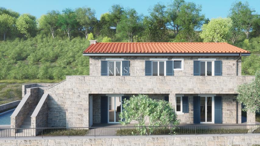 Istria, Momjan, villa with swimming pool under construction