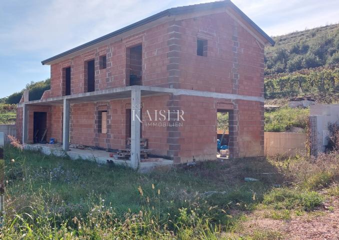 Istria, Momjan, villa with swimming pool under construction