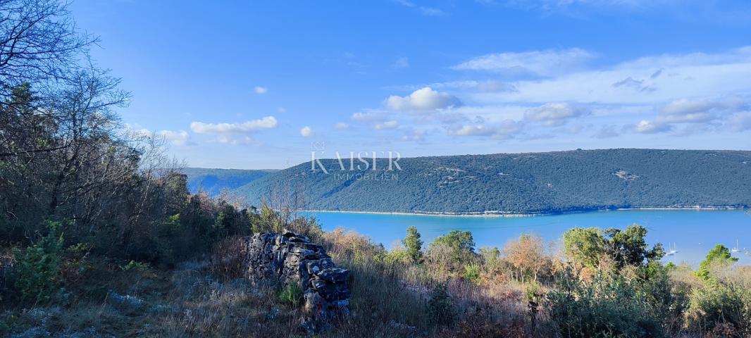 Istra, Labin - građevinsko zemljište s pogledom na more, 1200 m2