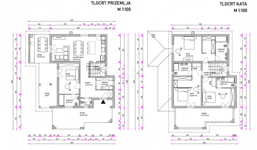 Otok Krk, Dobrinj okolica - ekskluzivna villa sa bazenom, 210m2