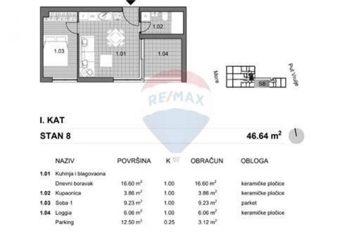 Wohnung Povljana, 105,92m2