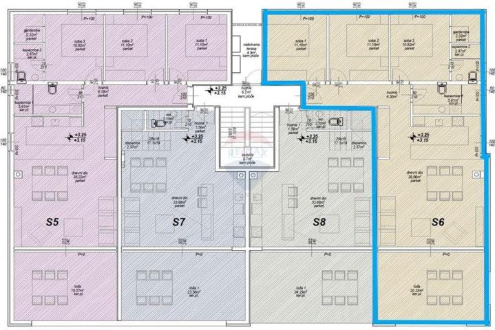 PRIVLAKA - 3-SOBNI STAN, 1. KAT 107, 13 m2