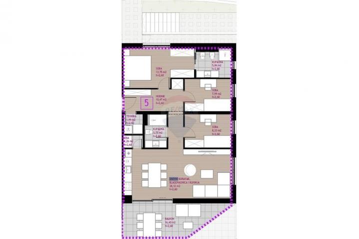 ZADAR, DIKLO - APARTMAN B5, 2. KAT 122, 78 m2