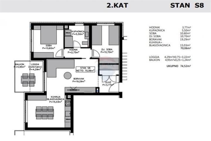 Apartman u zgradi sa liftom - 2. kat!