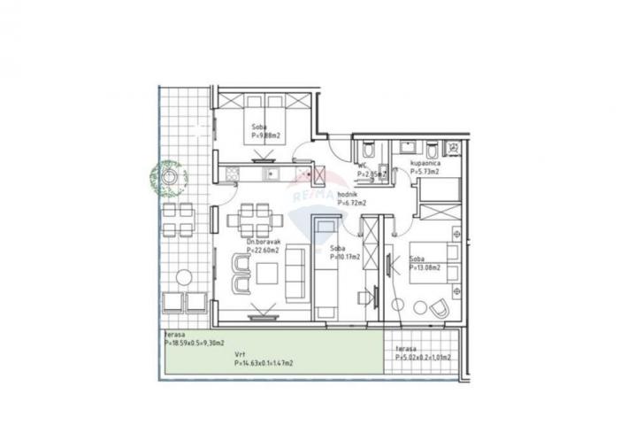 Apartment Makarska, 82,01m2