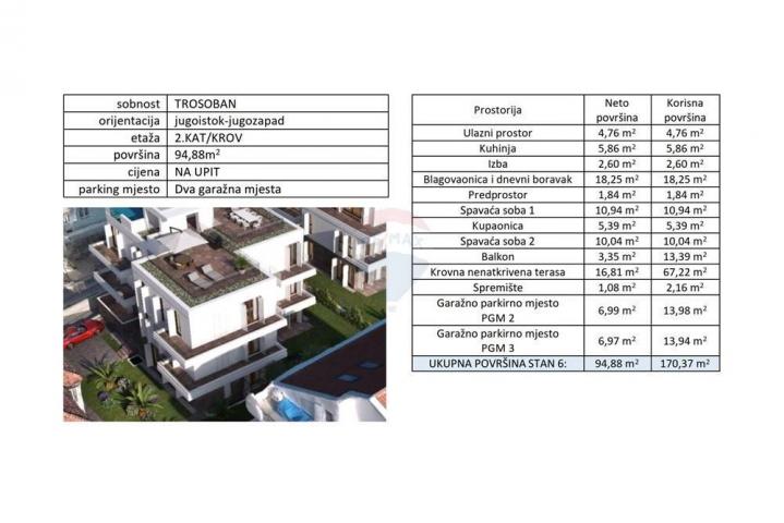 Wohnung Petrići, Zadar, 94m2