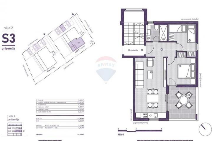 Flat Sveti Petar na Moru, Sveti Filip I Jakov, 65,20m2