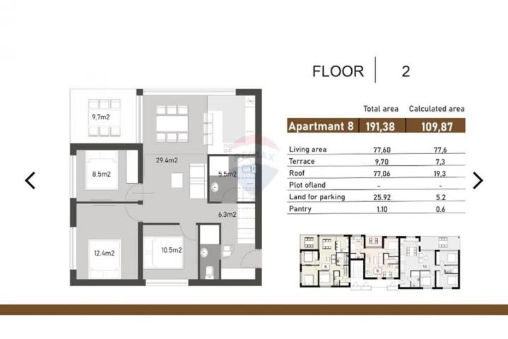 Wohnung Zaton, Nin, 77,60m2