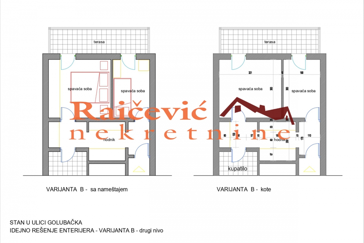 ZVEZDARA CRVENI KRST 104m2 , T+L , 290000e