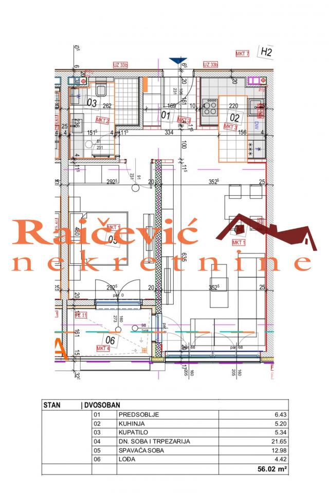 NOVI BEOGRAD BLOK 64 56m2 , L , 210000e