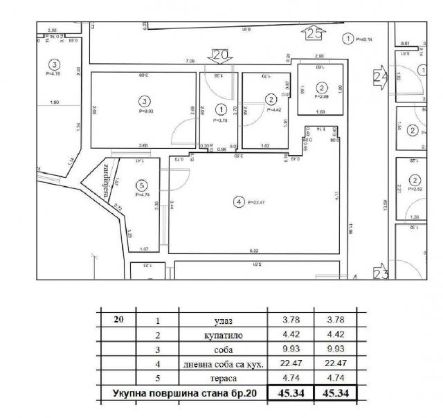 NOVI SAD - SOCIJALNO - 45. 00 m2