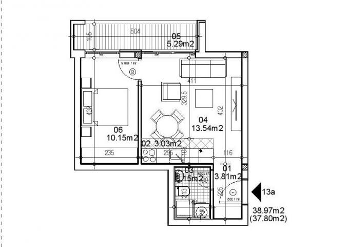 NOVI SAD - TELEP - 37. 82 m2