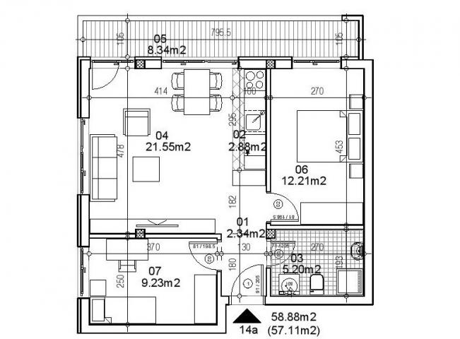 NOVI SAD - TELEP - 58. 62 m2