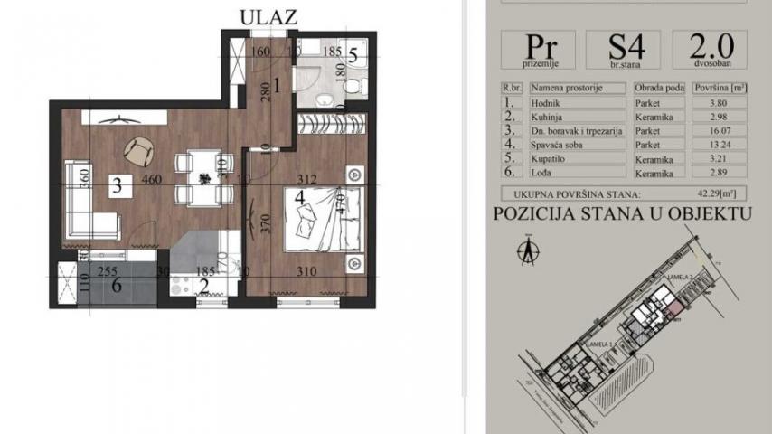 NOVI SAD - TELEP - 42. 29 m2