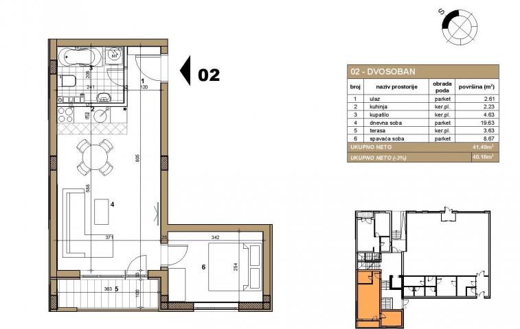 NOVI SAD - TELEP - 41. 40 m2