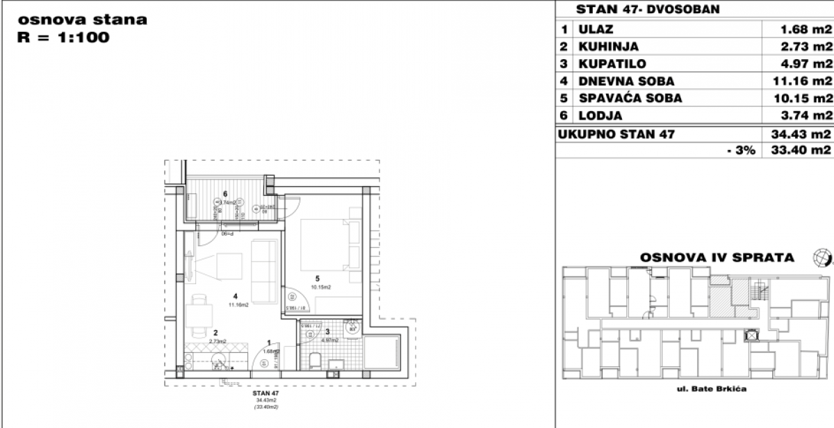 NOVI SAD - NOVO NASELJE - 33. 40 m2