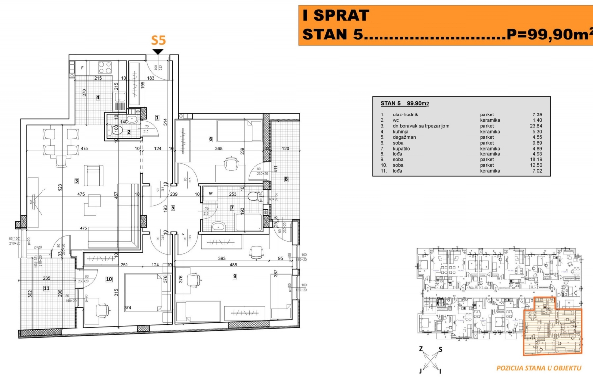 NOVI SAD - TELEP - 99. 90 m2