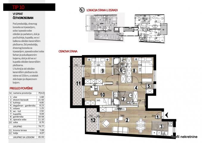 ZVEZDARA VUKOV SPOMENIK 86m2 , (T+L) , 297500e