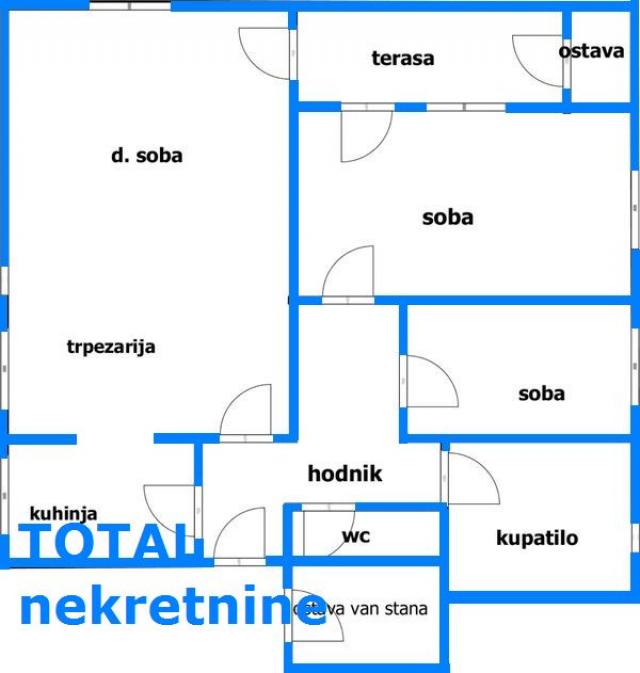 2. 5 Dvoiposoban stan NOVI SAD, 154500€