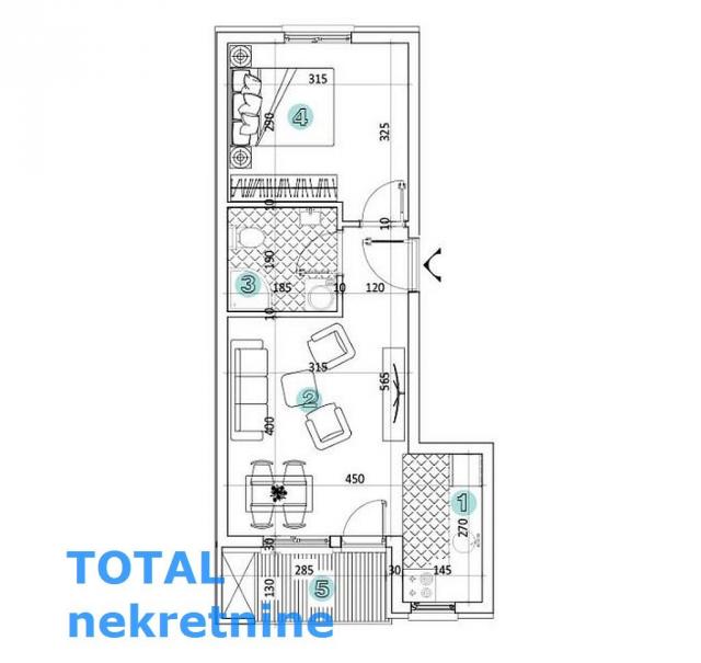 2 Dvosoban stan PETROVARADIN, 64890€