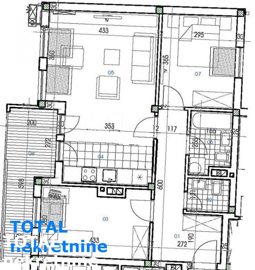 3 Trosoban stan NOVI SAD, 185400€