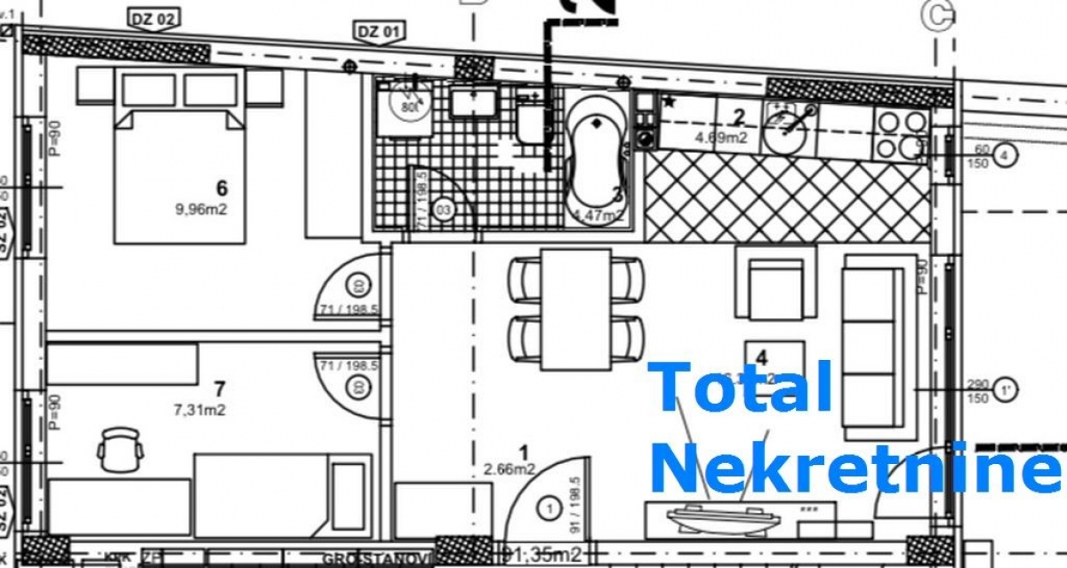 3 Trosoban stan NOVI SAD, 195700€