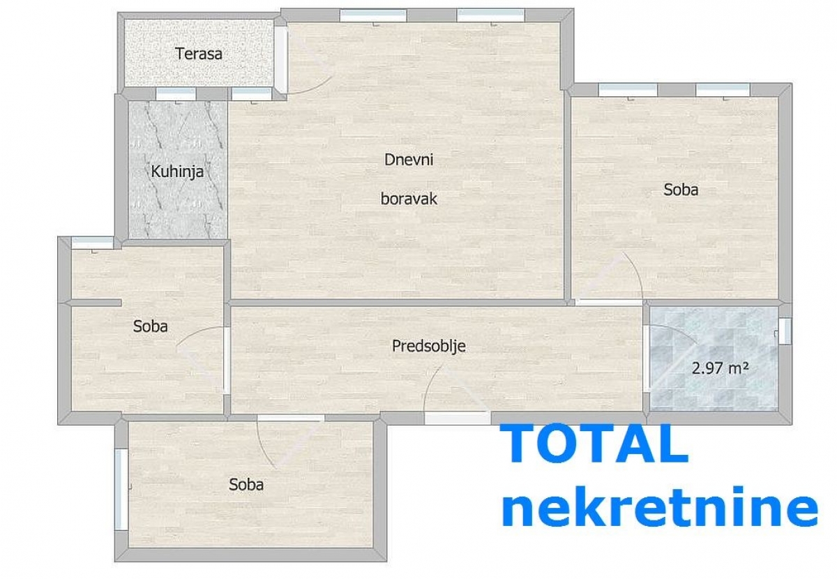 3. 5 Troiposoban stan NOVI SAD, 118450€