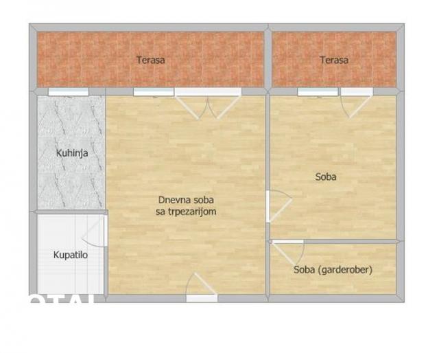 2 Dvosoban stan PETROVARADIN, 105680€