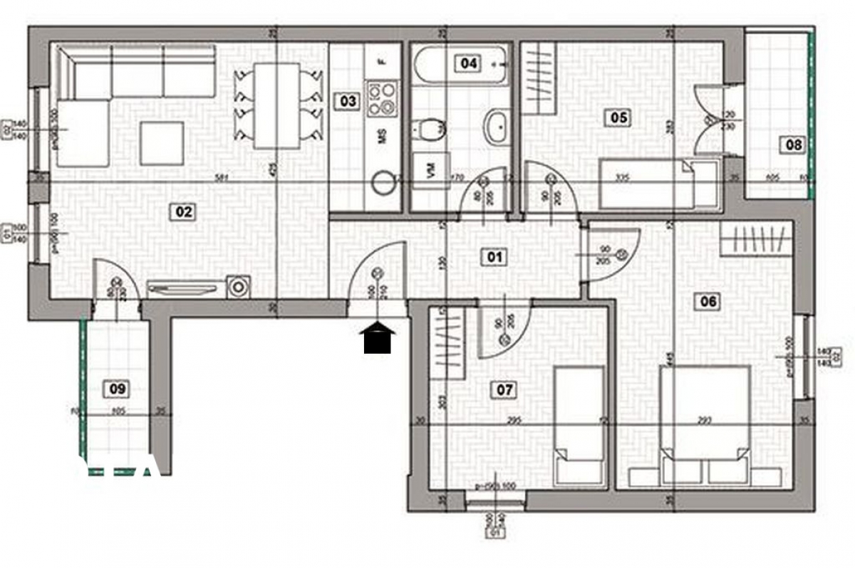 3. 5 Troiposoban stan NOVI SAD, 118450€