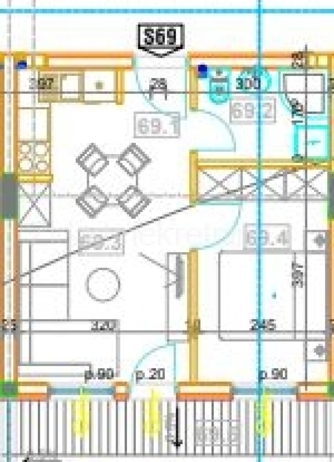 1. 5  stan, novogradnja sa velikom terasom 