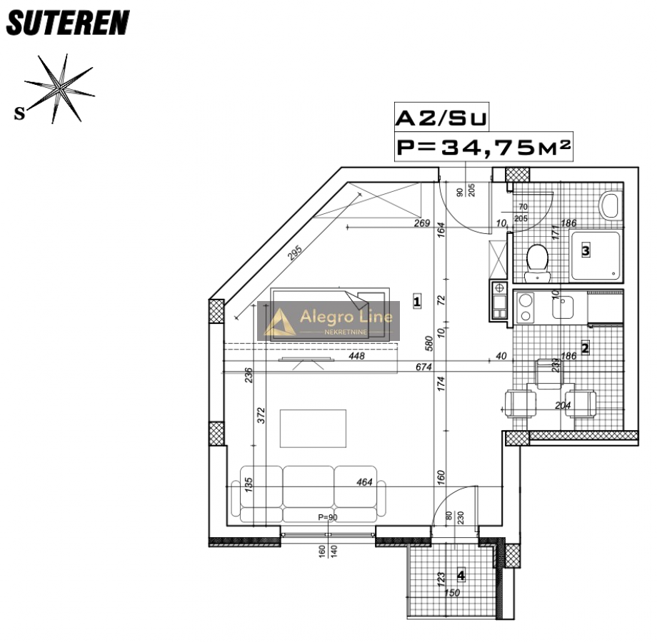 Stan u apartmanskom kompleksu Novi Kopaonik, zgrada Aurora 34. 75 SUT1/PR A2