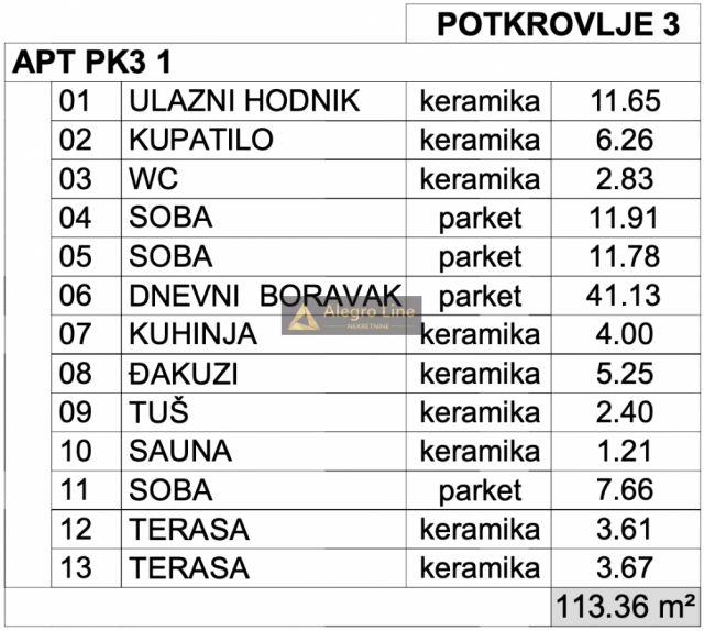 Stan u apartmanskom kompleksu Novi Kopaonik, zgrada Amber, 113. 36 PK3 - 1