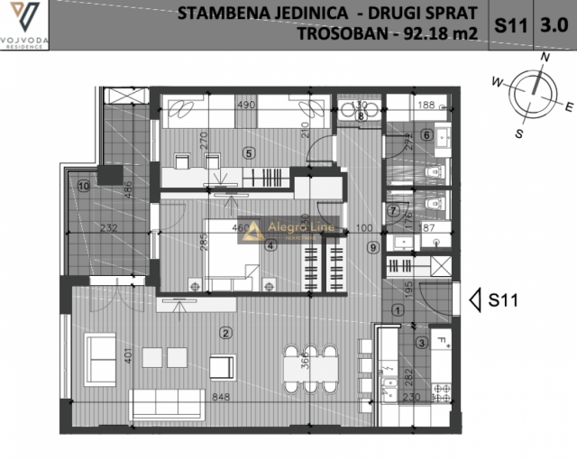 Trosobni stan u kompleksu Vojvoda Residence