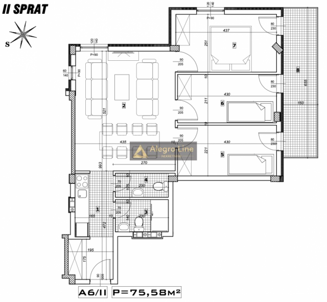 Stan u apartmanskom kompleksu Novi Kopaonik, zgrada Aurora 75. 59 II A6